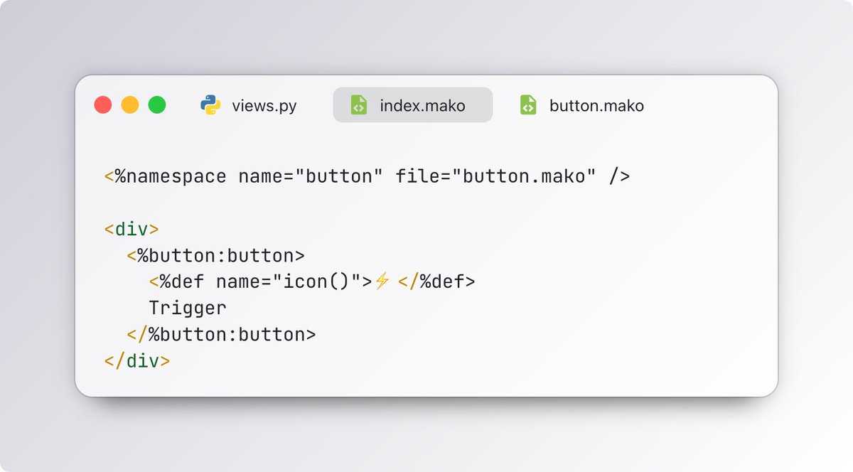 NoyanK7u's tweet image. Django&apos;s template system is famously rock solid.
Mako supports a component-oriented approach, similar to React.
Mako for Django: A template backend that brings them together.

⭐ GitHub: github.com/ertgl/mako-for…

#Django #Python