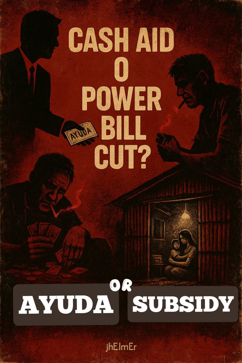ZurcaledRemlej's tweet image. 💸 Ayuda = papogi lang, minsan napupunta pa sa bisyo.
⚡ Marcoleta: gawing libreng kuryente (200–234 kWh) gamit ang pondo — mas malinaw, mas tipid, ₱74B pa ang matitira.

Cash aid o power bill cut? 🔌🤔

#AyudaPH #SubsidyDebate #AccountabilityPH