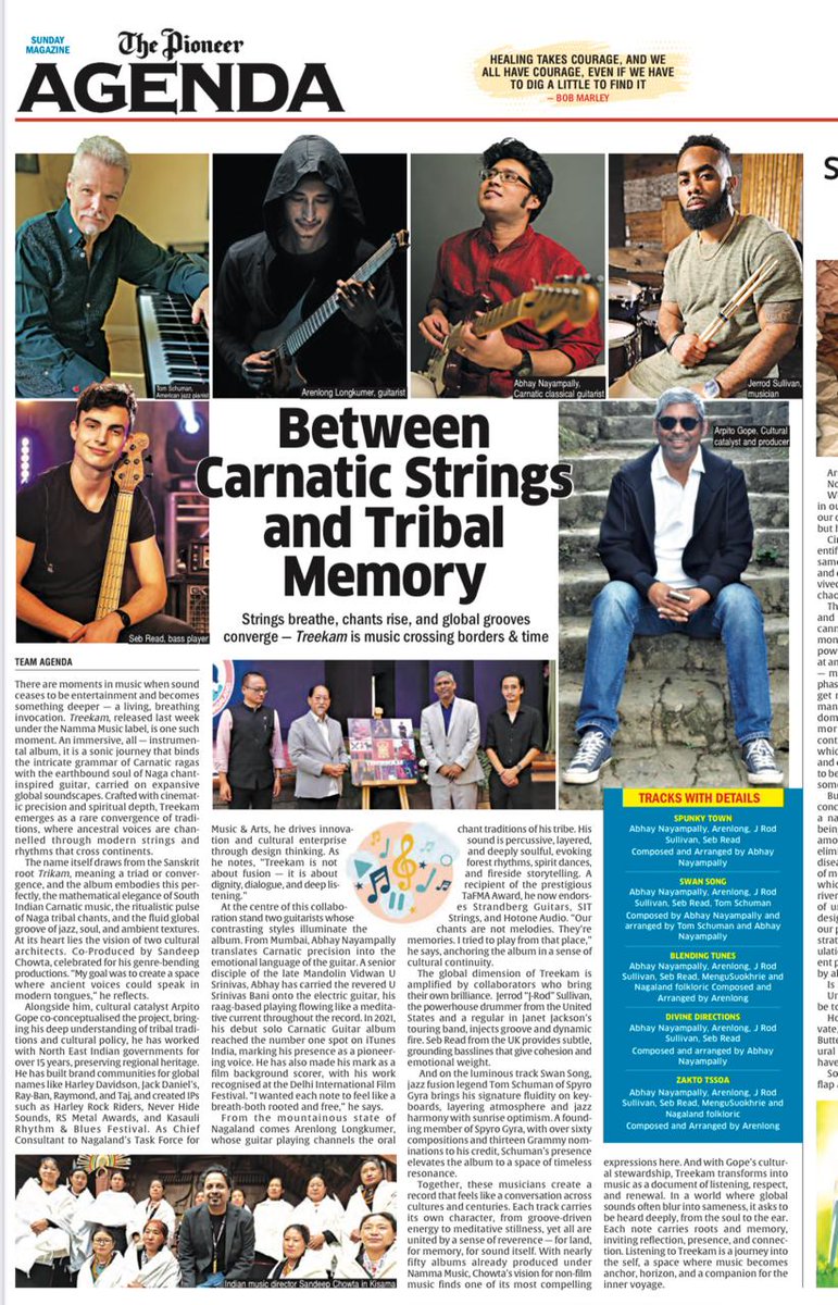 Arpito Gope (@arpitogope) on Twitter photo So happy to see The Pioneer writing about Treekam. Treekam is streaming on all platforms now. Hope you like it.
open.spotify.com/album/6MD7JPN1…
<a href="/thejameru/">𝔗𝔥𝔢𝔧𝔞 𝔐𝔢𝔯𝔲</a> <a href="/abumetha/">abu metha</a> <a href="/CmoNagaland/">CMO Nagaland</a> So happy to see The Pioneer writing about Treekam. Treekam is streaming on all platforms now. Hope you like it.
open.spotify.com/album/6MD7JPN1…
<a href="/thejameru/">𝔗𝔥𝔢𝔧𝔞 𝔐𝔢𝔯𝔲</a> <a href="/abumetha/">abu metha</a> <a href="/CmoNagaland/">CMO Nagaland</a>