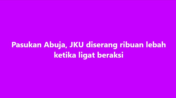 SinarOnline's tweet photo. Pasukan Abuja, JKU diserang ribuan lebah ketika ligat beraksi
#SinarHarian #diserang #lebah