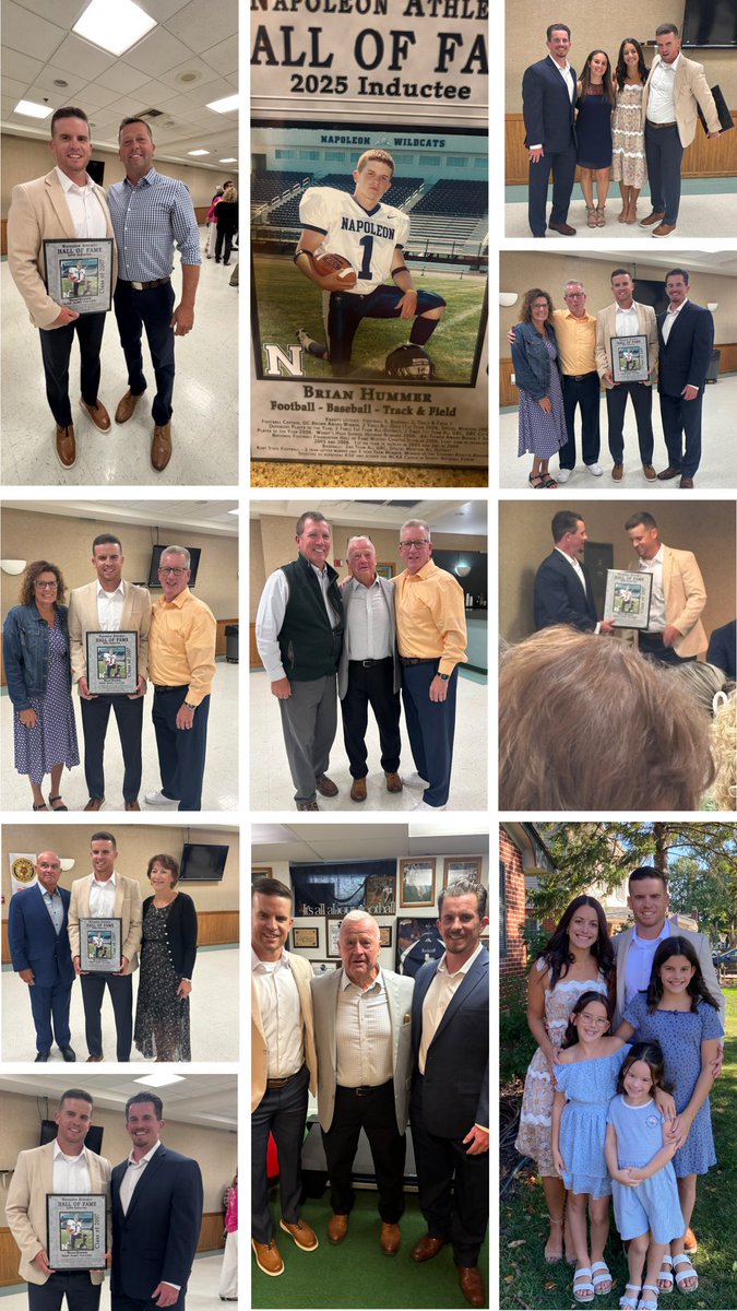 Mike_Hummer's tweet photo. Great weekend for the entire family to make it back for @b_hummer induction into the Napoleon High School Athletic Hall of Fame! @Coach_Hummer gave a wonderful introduction speech for his big brother! #Family https://t.co/7XTrI2zBbH