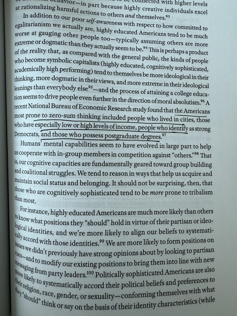 Rob Henderson (@robkhenderson) on Twitter photo "the Americans most prone to zero-sum thinking included people who lived in cities, those who have especially low or high levels of income, people who identify as strong Democrats, and those who possess graduate degrees." press.princeton.edu/books/hardcove… "the Americans most prone to zero-sum thinking included people who lived in cities, those who have especially low or high levels of income, people who identify as strong Democrats, and those who possess graduate degrees." press.princeton.edu/books/hardcove…