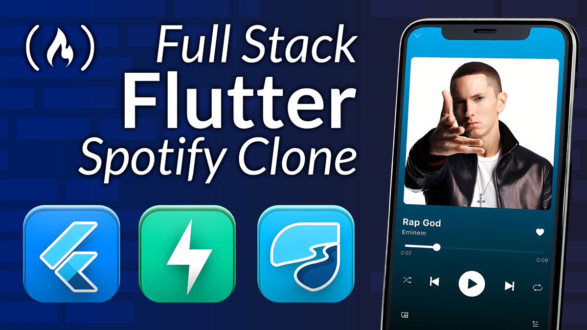 freeCodeCamp's tweet image. Building a full-stack app is no small feat - but it can really teach you a lot.
In this course, you'll build a Spotify clone with Flutter, FastAPI, and PostgreSQL
You'll learn about the MVVM architecture pattern, data storage, state management, & more.
freecodecamp.org/news/create-a-…