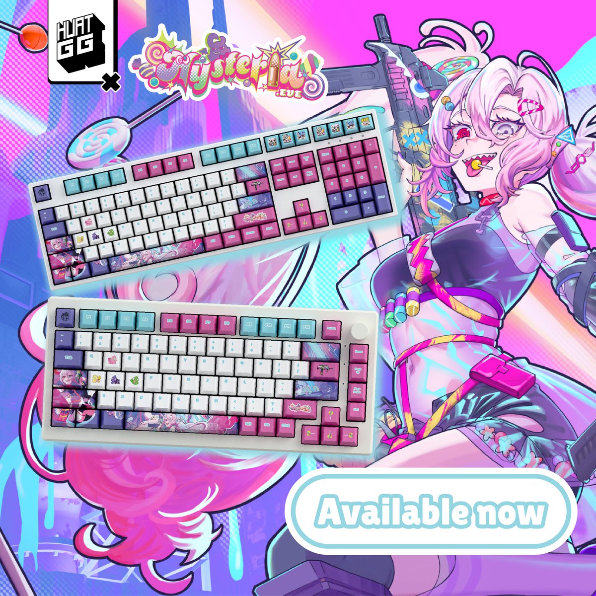 Huat GG (@huatgg) on Twitter photo <a href="/HuatGG/">Huat GG</a> x <a href="/Specialite_EN/">Specialite Official</a>
✨ Colorful, candy-fueled, and full of hype. <a href="/Hysteria_EVEEXE/">Hysteria.EVE 🍭💥 | Specialite EN</a> official keyboard, keycaps set, and deskmat are bursting with sugar-rush energy. 🍭
🍭Available now on huat.gg/collections/hy… <a href="/HuatGG/">Huat GG</a> x <a href="/Specialite_EN/">Specialite Official</a>
✨ Colorful, candy-fueled, and full of hype. <a href="/Hysteria_EVEEXE/">Hysteria.EVE 🍭💥 | Specialite EN</a> official keyboard, keycaps set, and deskmat are bursting with sugar-rush energy. 🍭
🍭Available now on huat.gg/collections/hy…