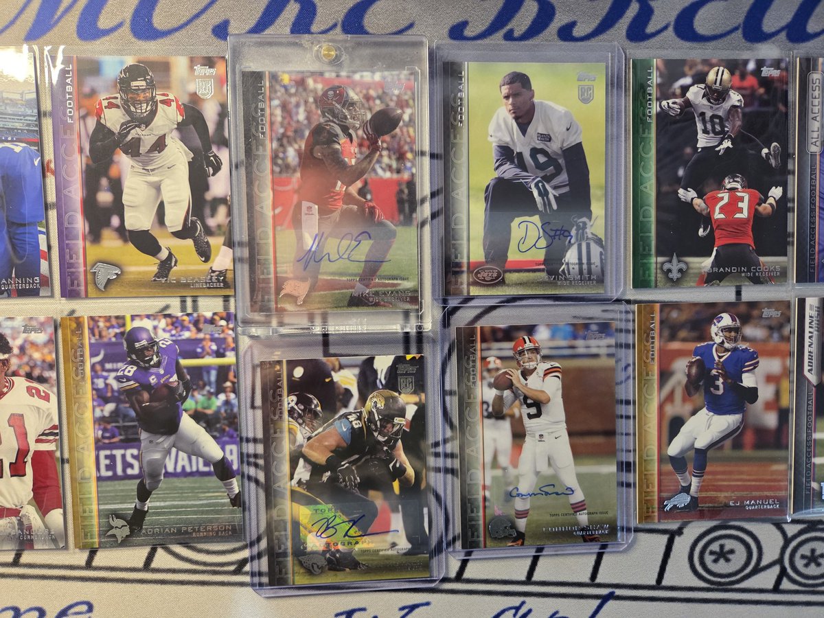 #SmokeBreaks Mitch Mazur (@footballcrdonly) on Twitter photo Beautiful Packs of Field Access 🏈 Tonight at #SmokeBreaks! Congrats <a href="/NLcitycards/">NL City cards</a> on the Mike Evans Auto! 💥 + Cooks /50 & Beasley RC /25! <a href="/90sNicheFBCards/">Bryan Mc</a> got Shaw, Koyak, AP /99 & Eli /99! <a href="/ORExpressions/">OnlyRawExpressions</a> got Smith! + Manuel /99! <a href="/CrattyPatty25/">CrattyCards</a> <a href="/JayrCards/">Harry</a> <a href="/17langeb/">BJ Langenbau</a> Beautiful Packs of Field Access 🏈 Tonight at #SmokeBreaks! Congrats <a href="/NLcitycards/">NL City cards</a> on the Mike Evans Auto! 💥 + Cooks /50 & Beasley RC /25! <a href="/90sNicheFBCards/">Bryan Mc</a> got Shaw, Koyak, AP /99 & Eli /99! <a href="/ORExpressions/">OnlyRawExpressions</a> got Smith! + Manuel /99! <a href="/CrattyPatty25/">CrattyCards</a> <a href="/JayrCards/">Harry</a> <a href="/17langeb/">BJ Langenbau</a>