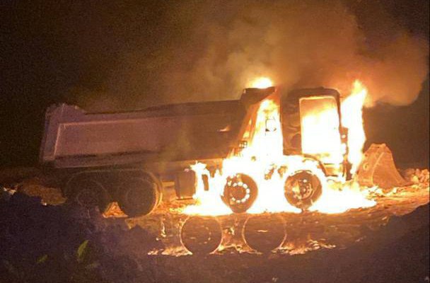It is an engineering truck vehicle next to another engineering vehicle.

Attacking such vehicles this deep in south Lebanon is a continuation of the Jewish policy to destroy every single engineering vehicle in south Lebanon 

This puts a halt on the economy of south Lebanon.