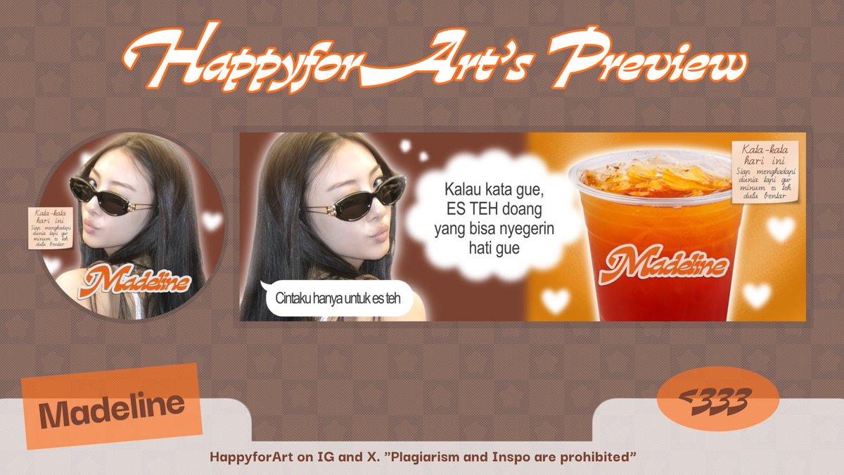Kolom optip 'GENZ'

Drop 1 or 2 poto kmu + nickname + makanan or minuman or cemilan fav km ntuhh + copal (klw gk ada, bkal aku sesuaikan fto kmu aja,,, 👉🏻👈🏻 req tmbhan di alt yhh)

Contoh:

Happy + Matcha