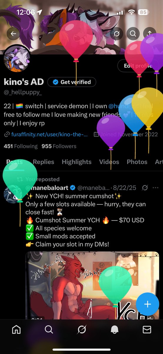 Is my b day! Be sure to give the demon fox a minimum of one smooch &gt;:3