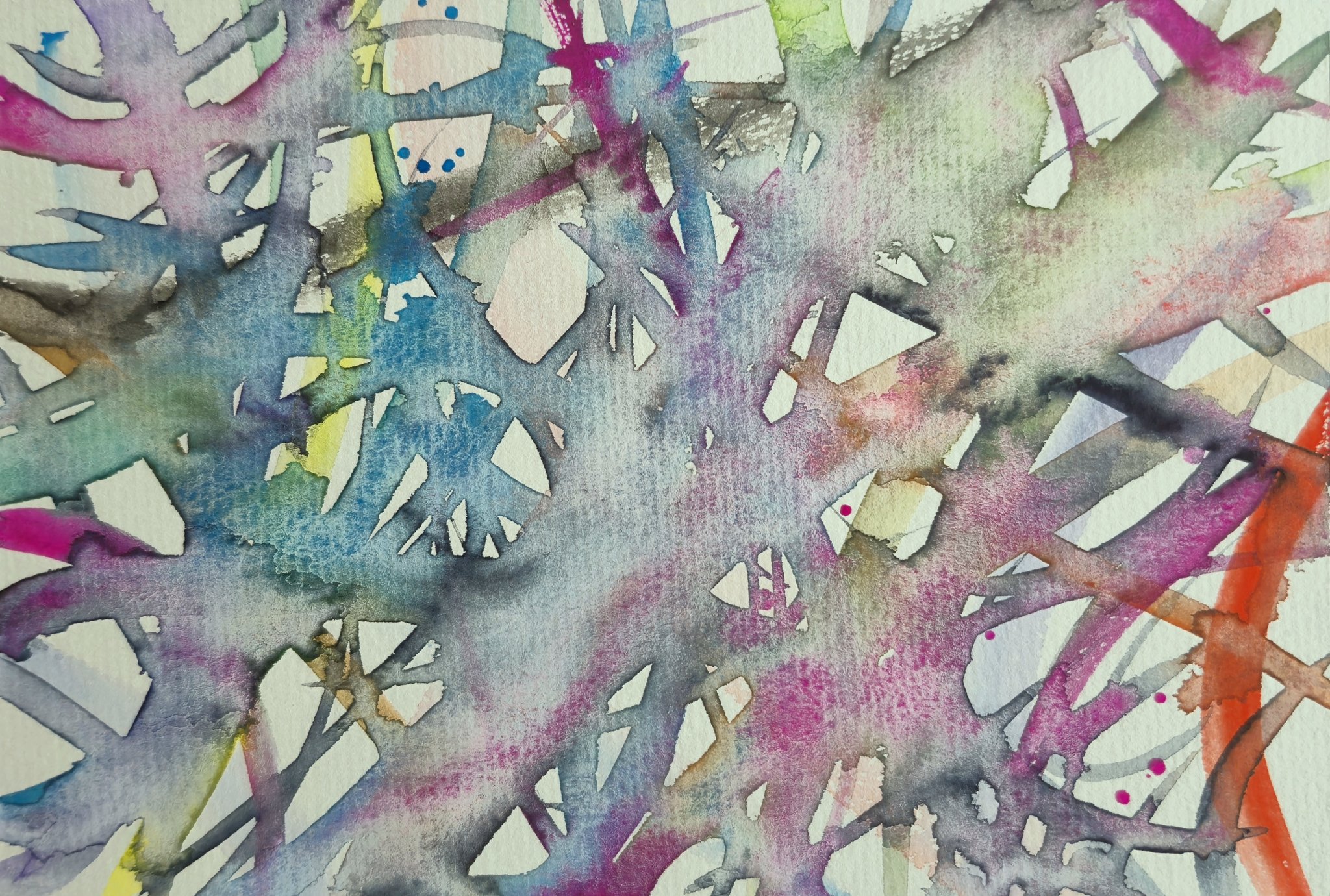 水彩画。抽象　ハーモニーー7 水彩画。抽象 ハーモニーー7