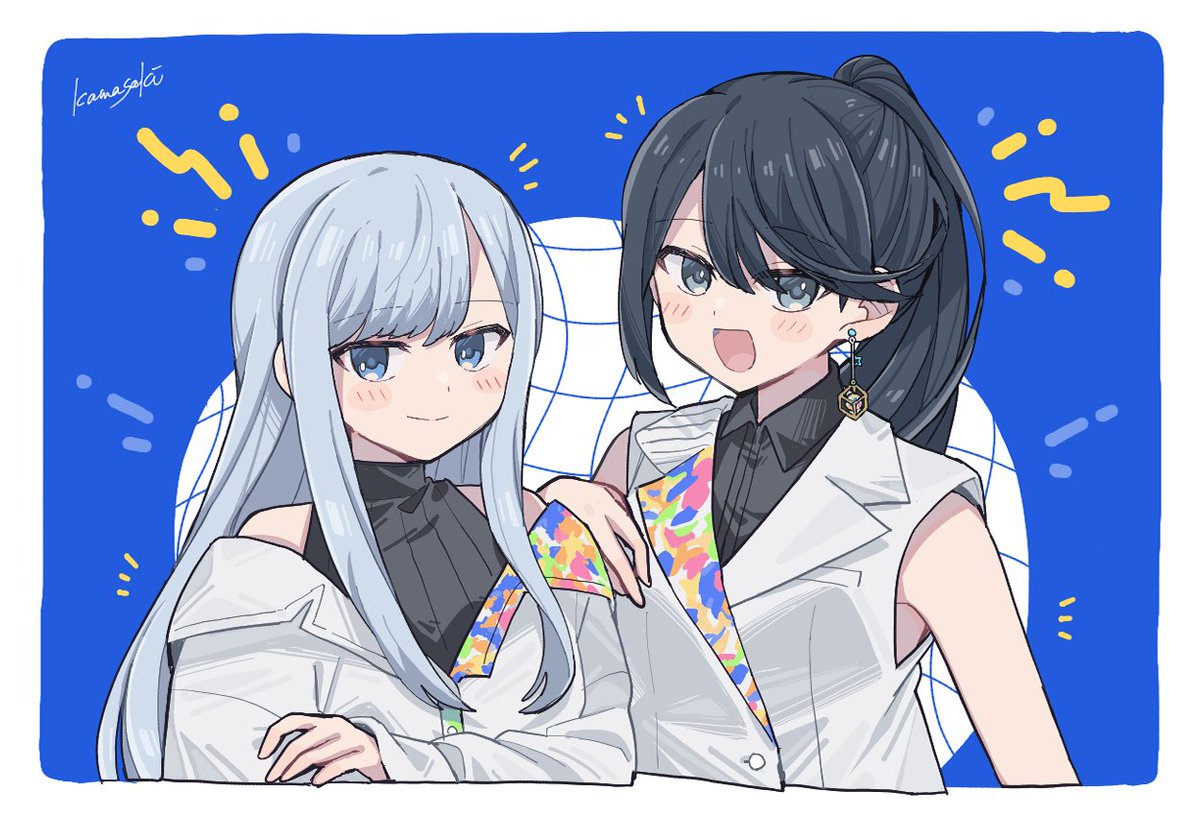 絵茶で描いてた3周年🎼&amp;🎸✨✨
#prsk_FA