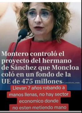 A ver si algún ciego sociaTONTO se da cuenta de una pastelera vez de todo lo que nos están robando esta cuadrilla de mafiosos criminales socialistas, llenos de basura, corrupción y bazofia hasta las orejas.