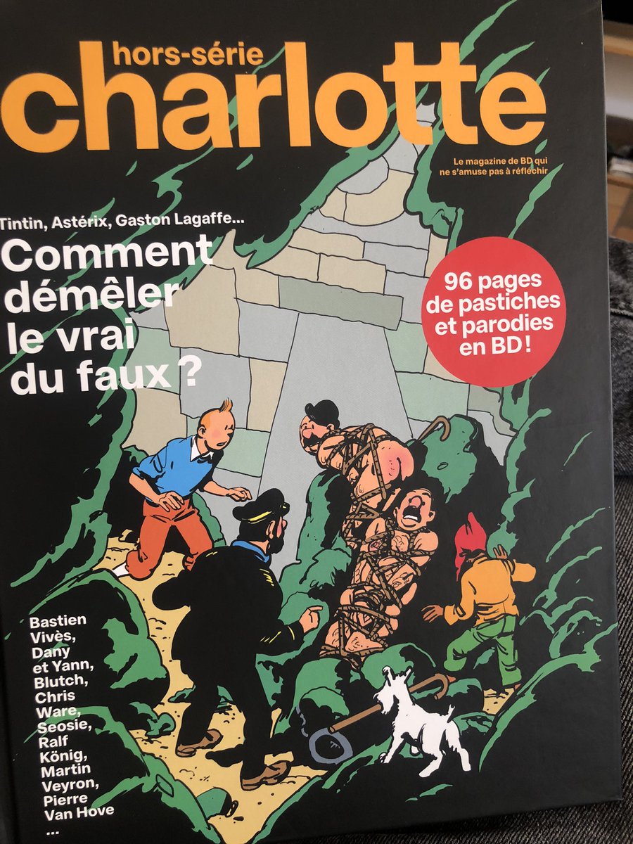 Charlotte, hors série — Parodies droles et mechantes de classiques. Beaucoup aimé celle d’Asterix, Bilal, Taniguchi (dommage pour les fautes d’orthographe), et Snoopy (Peanus, hahaha). Les autres sont bien aussi. <a href="/CharlotteMag/">Charlotte magazine</a>