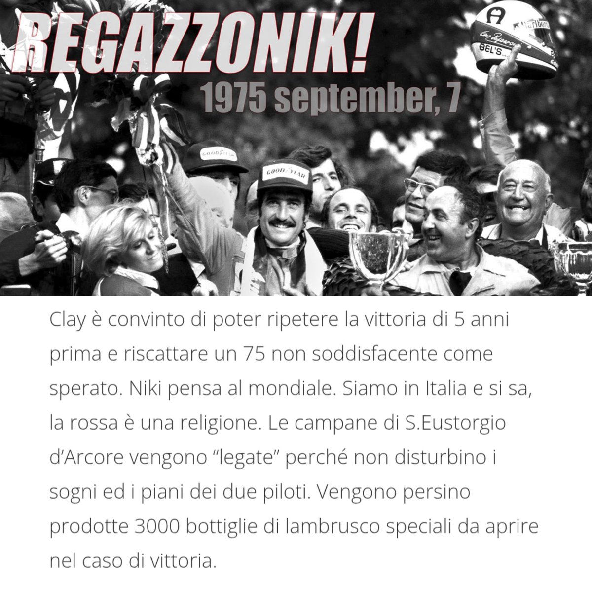 Rturcato83's tweet photo. Only in Italy
#ItalianGP #MonzaGP #regazzoni #ferrari
https://t.co/bHVXqB2GXp https://t.co/kuUtEWmkXF