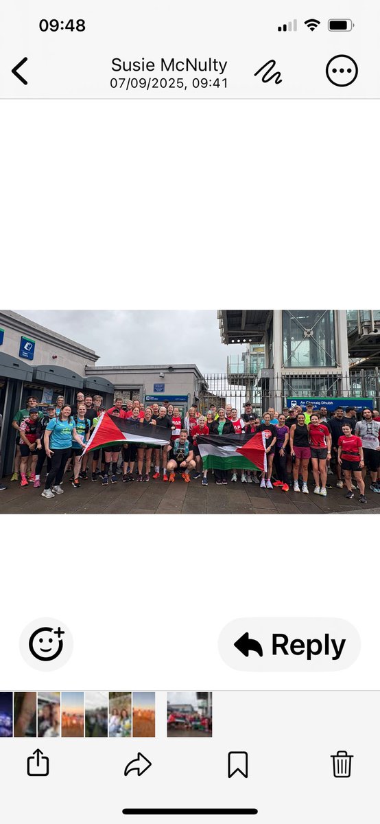 CMHaughey's tweet image. #FreeFreePalestine 
#GazaGenocide
#GazaFamine 
🇵🇸 
#MedicalAid 
Aibhin Bray and her Runners last Saturday running/walking 60K - Gaza boundary line with Israel - in solidarity.
We won’t stand silent anymore.