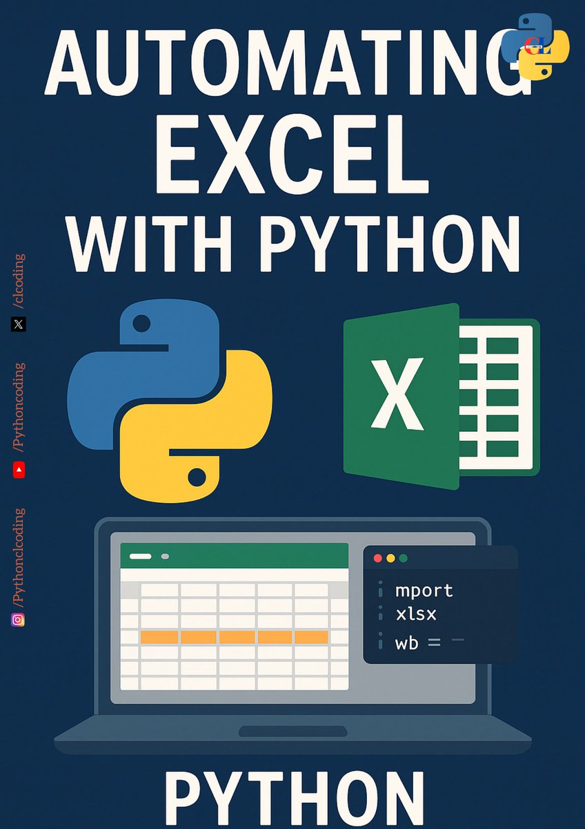AUTOMATING EXCEL WITH PYTHON
pythonclcoding.gumroad.com/l/gqrlq