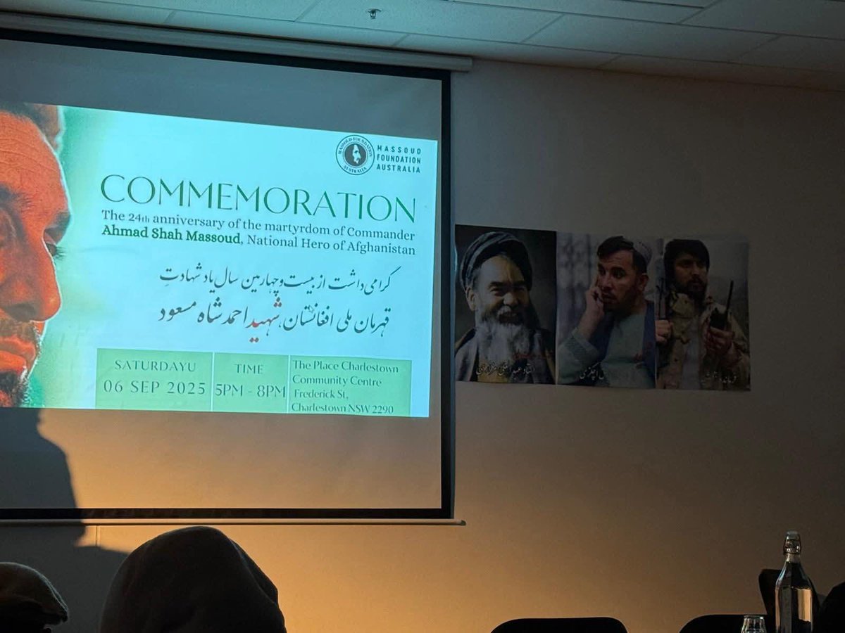 valyamiri3's tweet photo. Our brothers and sisters in Newcastle, Australia, in collaboration with the Massoud Foundation Australia, have done an incredible job in commemorating the 24th anniversary of our esteemed Amer Sahib. Congratulations and well done on organising such a meaningful event for the https://t.co/WD0pNnrBOu