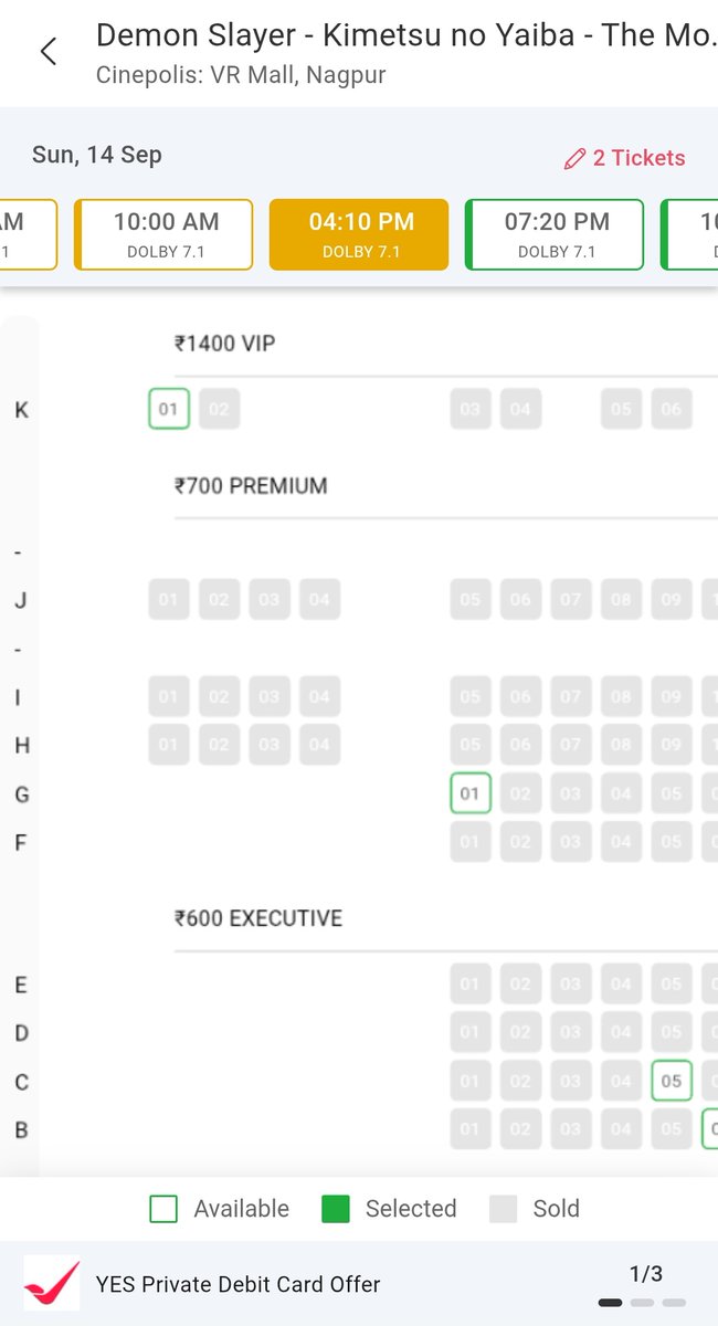shivendrraaa's tweet photo. Dear @Cinepolis @IndiaCinepolis, 
What makes tickets so costly for a city which is smaller than pune. It's same movie, same time and date; still this much difference in price. Stop looting people from small cities just because they're passionate. #KNY
#DemonSlayerInfinityCastle https://t.co/mYNMuSM9E5