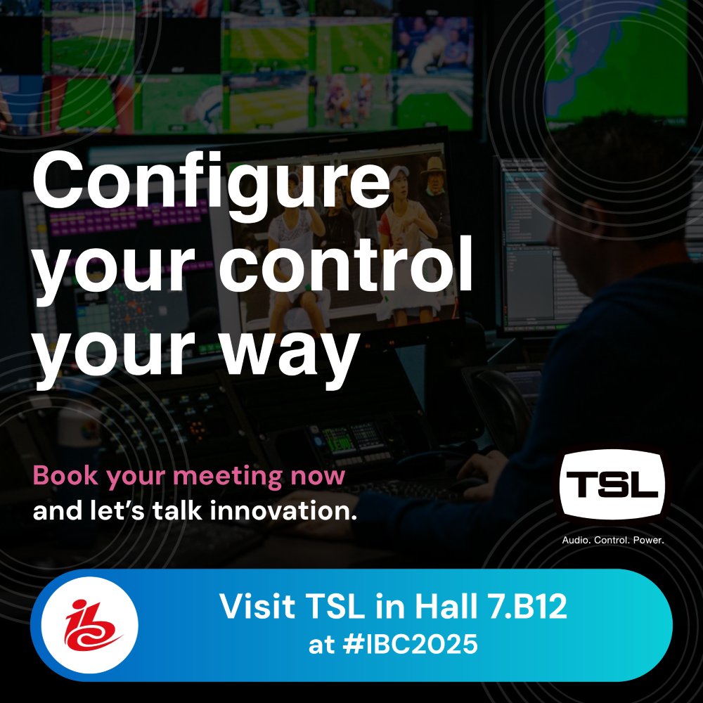 TSL_Products's tweet photo. Modular. Scalable. Interoperable. Control that adapts to your needs. #IBC2025 Hall 7.B12. Register here: https://t.co/29t0ifvbsi 

#IBC2025 #TSLTech #ControlSystems #WorkflowDesign #ScalableSolutions #ModularTools #AVandBroadcast #IPInfrastructure #FutureControl #TSLControl https://t.co/HzoOkMA7aw