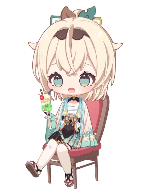 #いろはにも絵を レトロな喫茶店のメロンソーダ