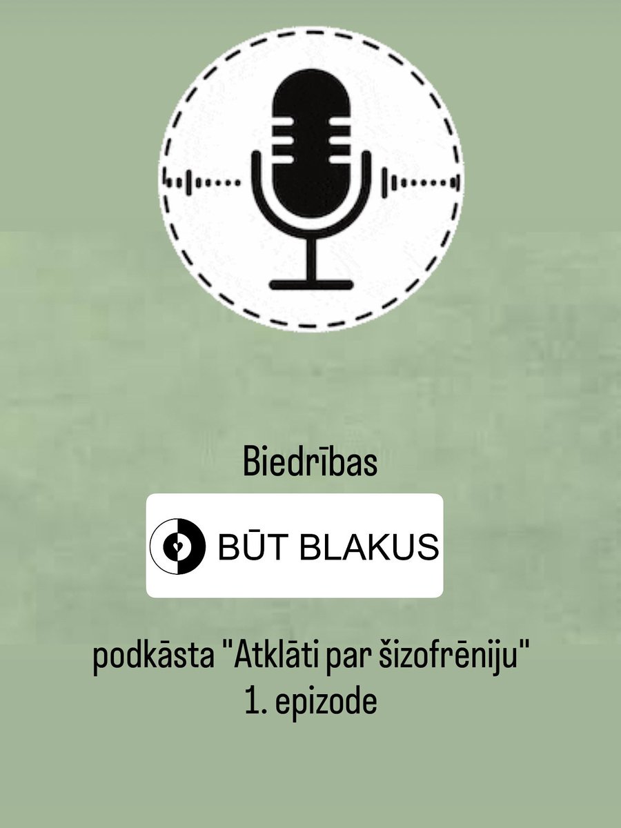 Biedrības jaunā podkāsta "Atklāti par šizofrēniju" 1. epizode. Lai noklausītos, izmanto šo saiti! 1drv.ms/v/c/6ab0c5ba8f…