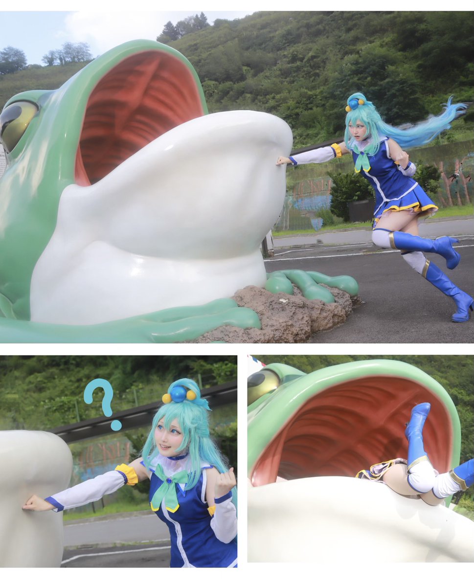 【cosplay】
このすば！アクア

───────────────

『ゴッドブローーーーー！！！
                                   ………あれ？』

                          【完】
───────────────
📷<a href="/Live_Rock_life/">たつや🐉9/13〜15ロッキン</a> 様
 #嬬恋村このすば併せ
 #駄女神りんご