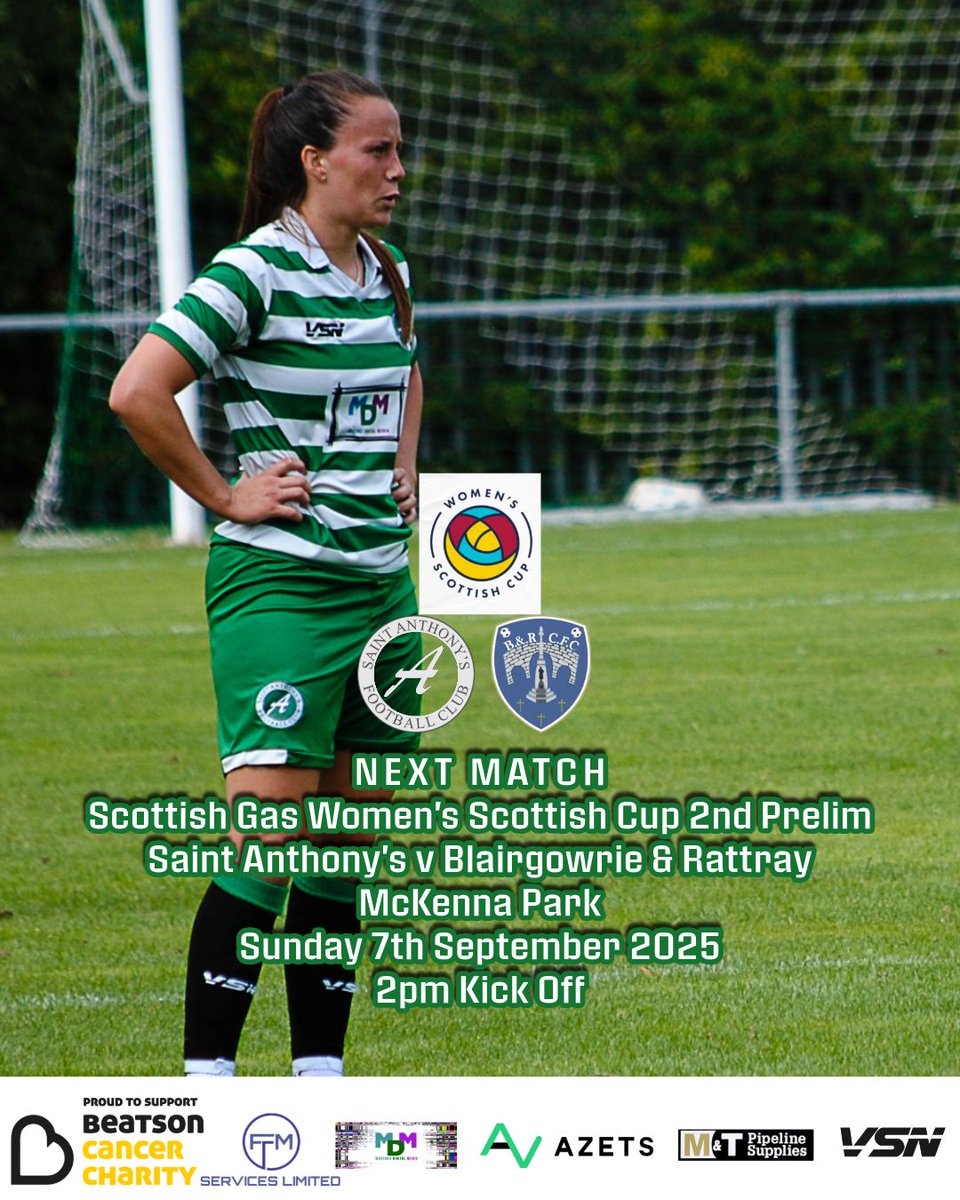 Its not just matchday......

ITS <a href="/ScottishCup/">Scottish Gas Scottish Cup</a> MATCHDAY!

The Queen Ants welcome <a href="/blairwfc/">Blairgowrie Ladies FC</a> to McKenna Park in what is the first ever Senior Scottish Cup tie at home for the club. A win would put us into the first round proper!

Kick off 2pm