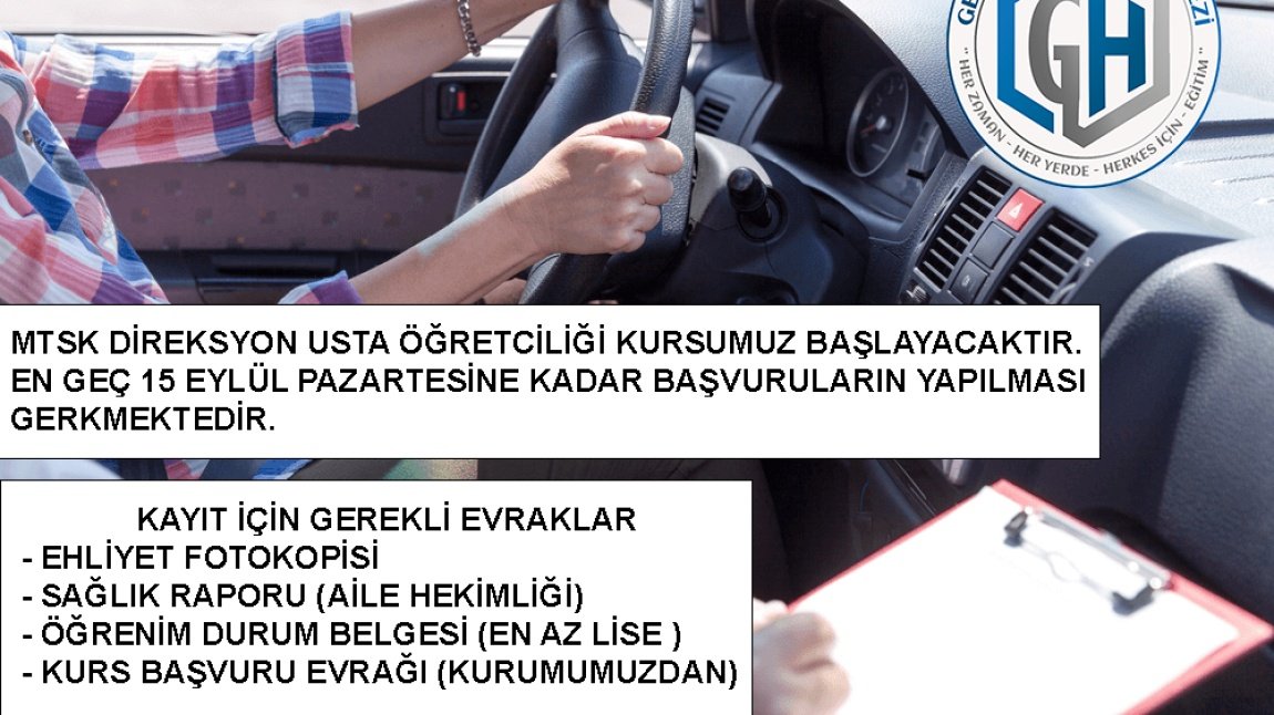 Başvuruları bizzat kurumumuza yapmanız gerekmektedir.