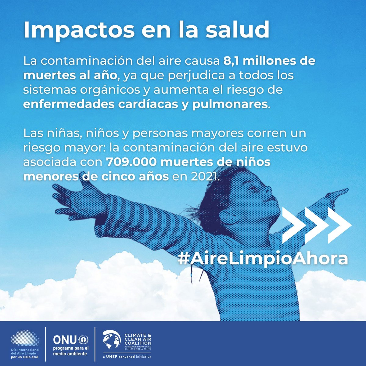Hoy es el día internacional del Aire Limpio, compartimos esta información de Naciones Unidas sobre contaminación atmosférica, “El mayor riesgo ambiental para la salud humana en la actualidad” 
un.org/es/observances…