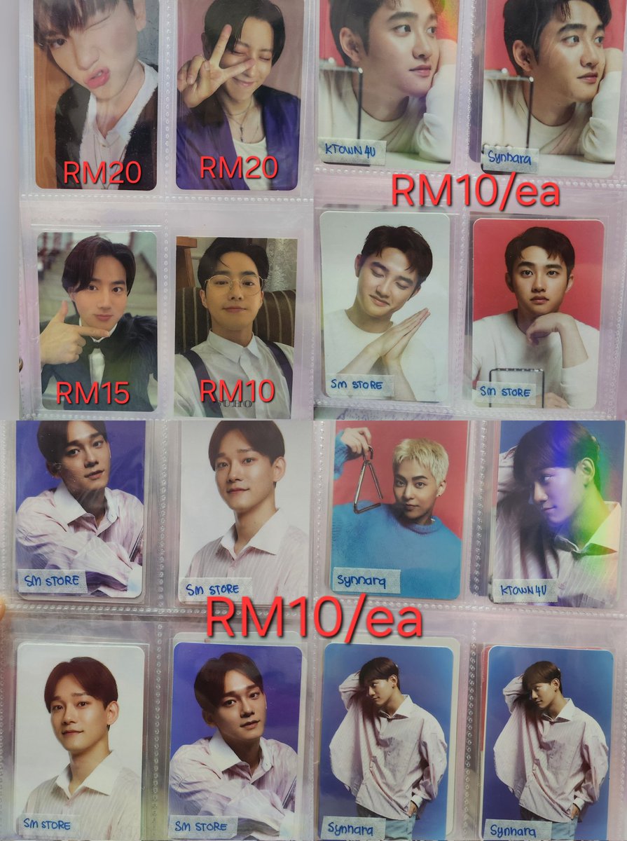 WTS EXO Photocard 

✅ Price stated in pic exclude postage
✅️ Postage rm8(wm) rm16(em)
✅ Condition video will provide per request only
❌ No rush postage ❌
❌ Don't buy if sensitive to minor defect ❌
❌ no refund / backout ❌

📩 DM me interested 😚
#pasarexo #pasarexomy