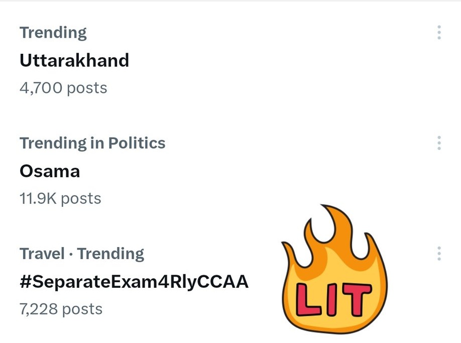 ProfitStudy22's tweet image. 7,000+ ट्वीट्स के साथ हम इस समय ट्रेंडिंग में हैं। 🚩रेलवे प्रशासन और भारत सरकार तक हमारी आवाज़ पहुँचाने में सहयोग देने वाले सभी साहसी रेलवे अप्रेंटिस साथियों का हृदय से आभार और धन्यवाद। 🙏
#SeparateExam4RlyCCAA
@AshwiniVaishnaw @RailMinIndia 
@ShivaGopalMish1