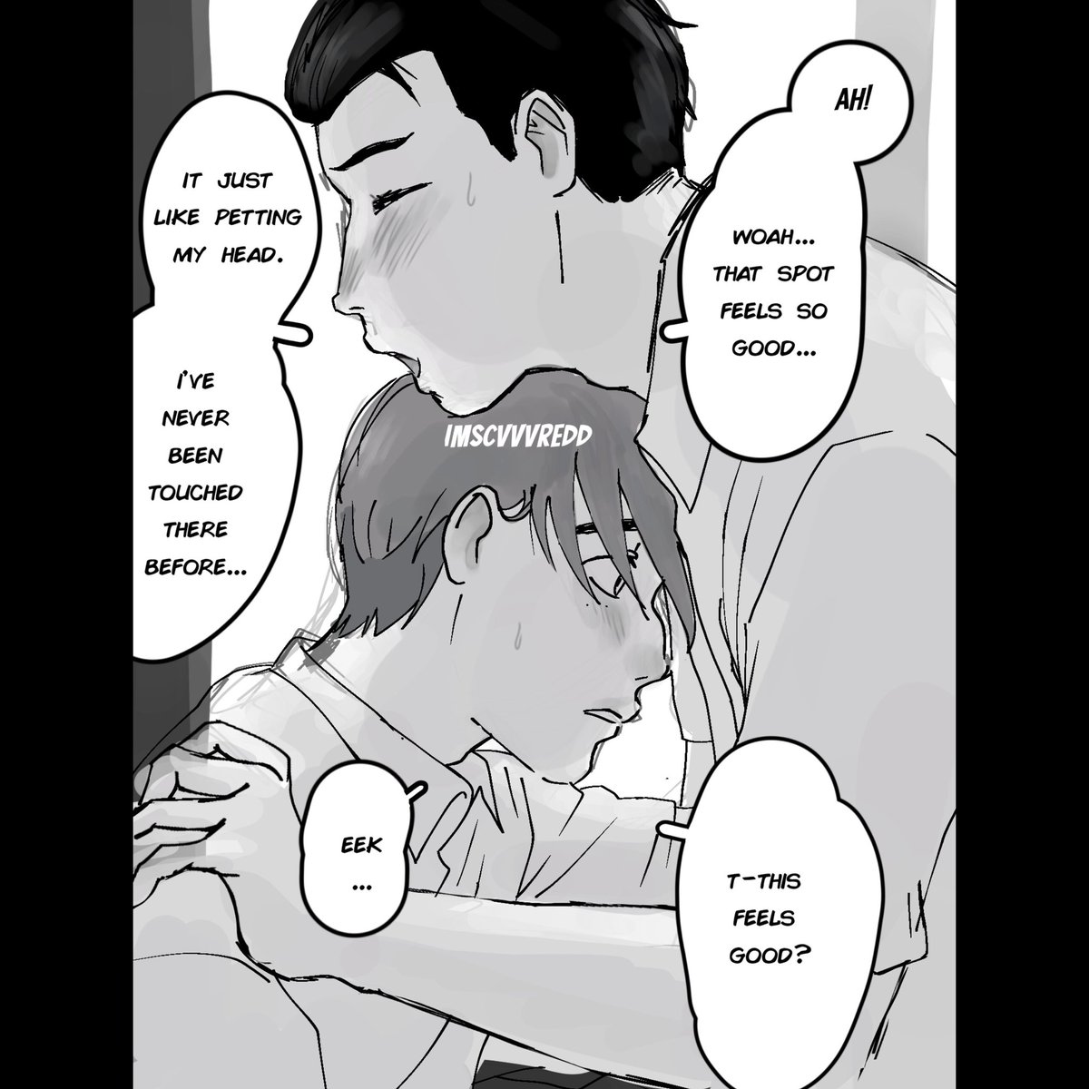 imscvvvredd's tweet photo. Finally some tshd crumbs for yoai of the week! I redraw one of the comic panel willmark ver. or au whatever you wanna call it. https://t.co/3rhnOac1fd