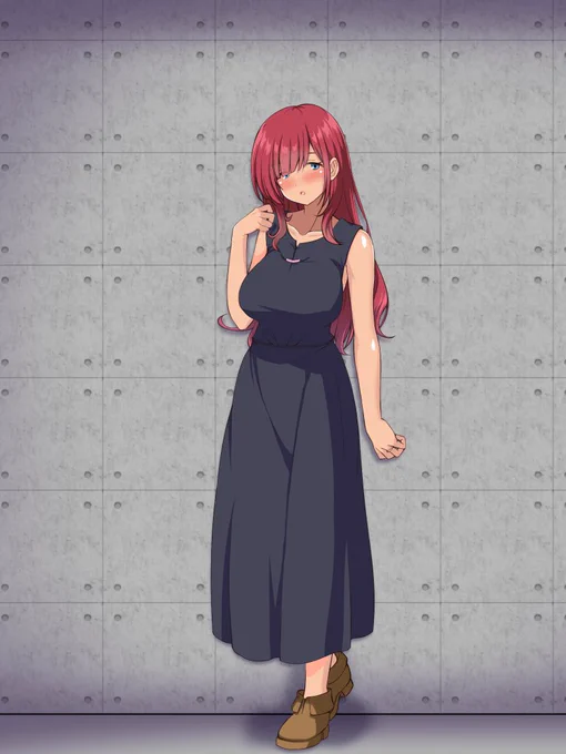 痴女モノゲームのNPC008 「娼婦B」さん 控えめな服装の娼婦Bちゃん……褐色肌に黒井ではレアな陥没乳首……ぶっちゃけメインヒロインにしてもいいんじゃないかってくらいには気に入ってます。 が、モブなのだ……
