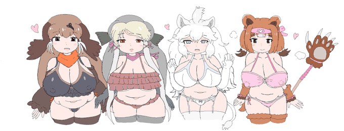 着色+公式水着ver🦁🐻🦭 