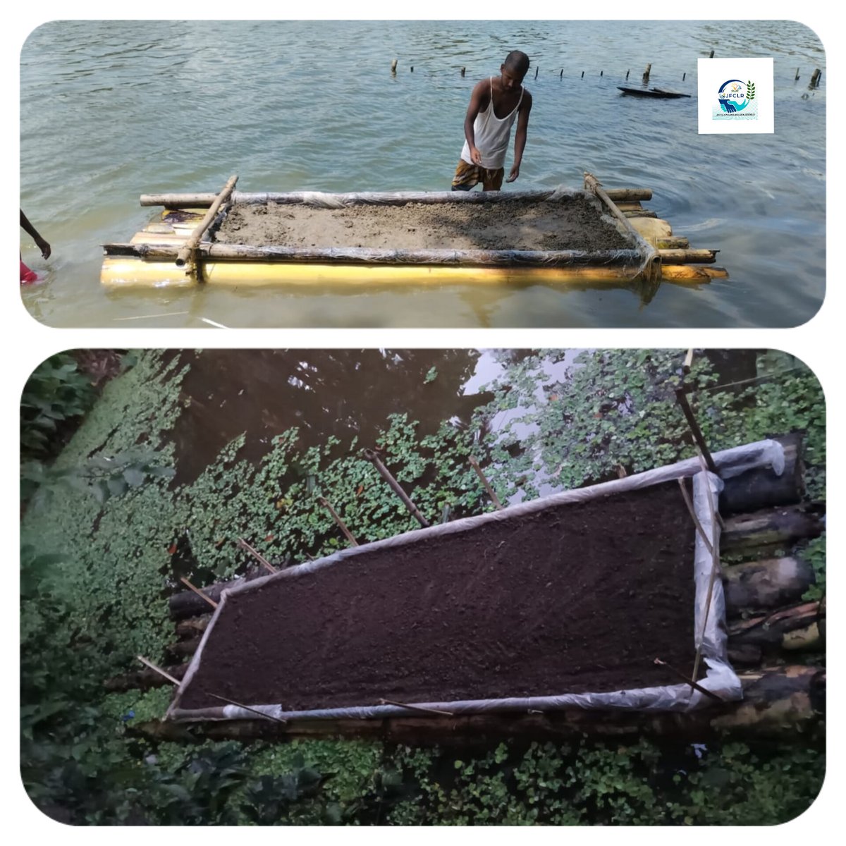 SeeToSwapan01's tweet photo. 🌊🌱 Youth-led Innovation: Floating with Hope 🌱🌊

We, the young members of JFCLR, have built a Floating Bed for the char (river island) communities.
Where there is no land, where everything sinks under water—there, new possibilities rise afloat.
@adptation
@localLead @CR_INDSA https://t.co/7L0OzPMYvW