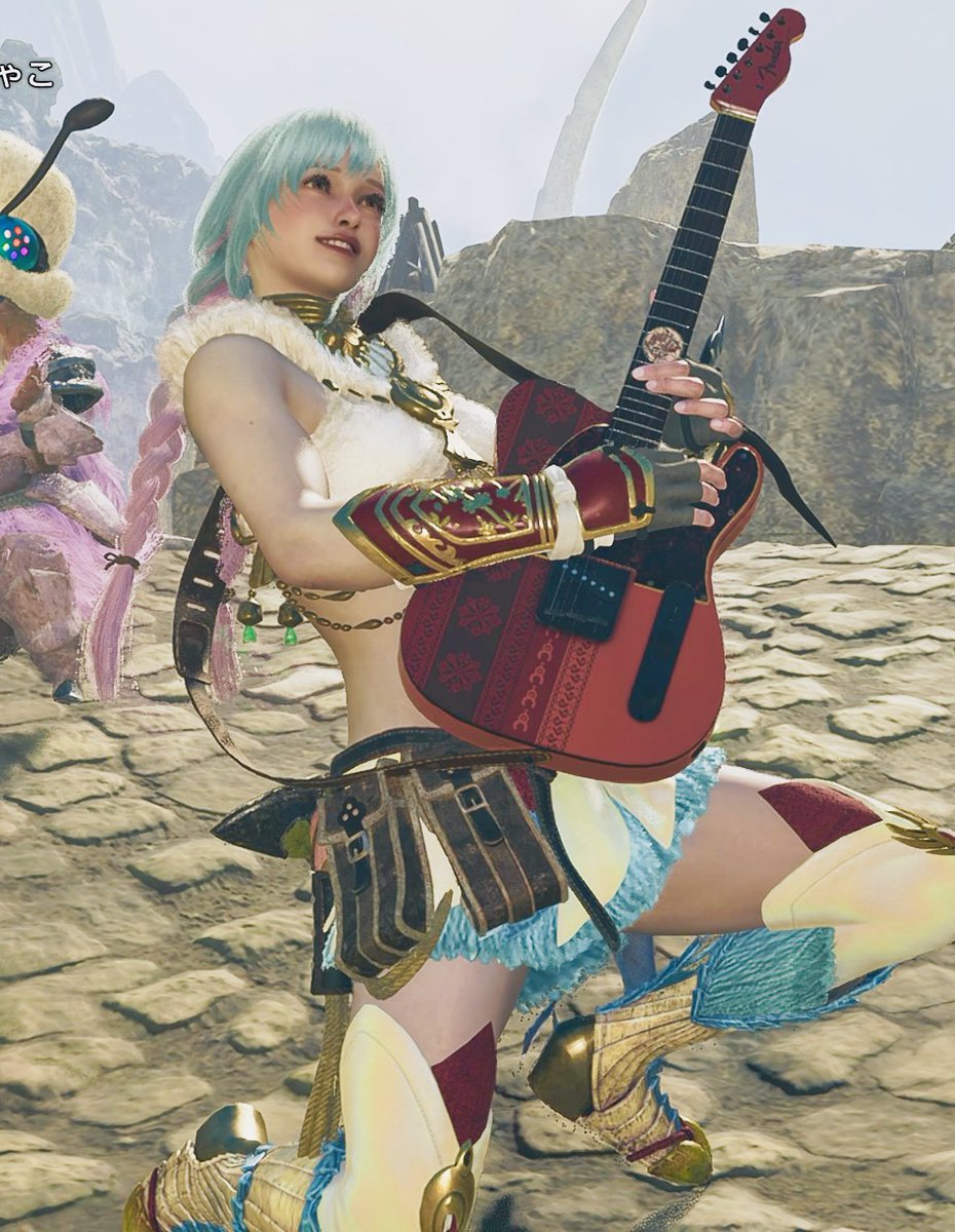 和ミク、かりせん、一角可不、AiSuu

#モンハン写真部 
#モンハンワイルズ重ね着