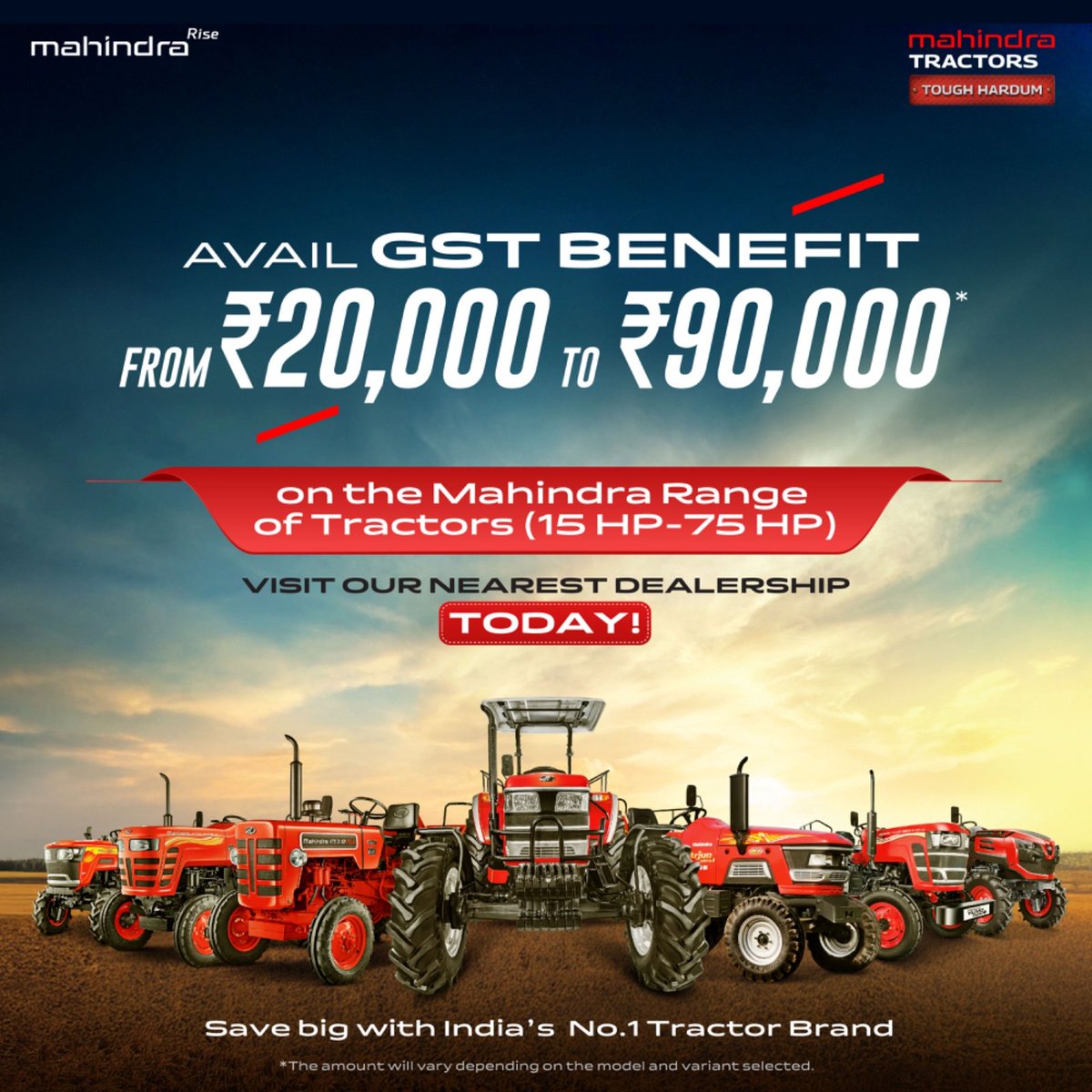 TractorMahindra's tweet image. Visit your nearest Mahindra Tractors Dealership Today.

#MahindraTractors #Farming
