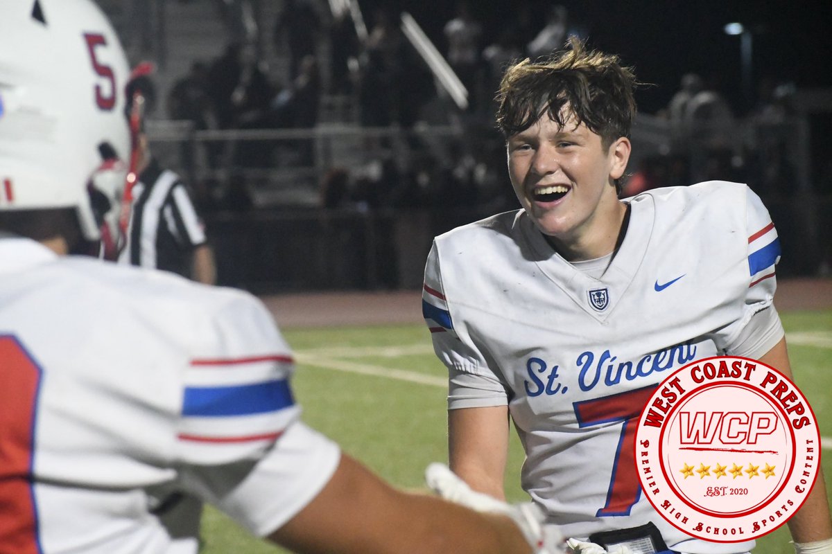 A receiver on the line? Less than 20 players in uniform?

St. Vincent de Paul displayed the ❤️ of a champion in the most improbable comeback win.

Story: westcoastpreps.com/st-vincent-de-…