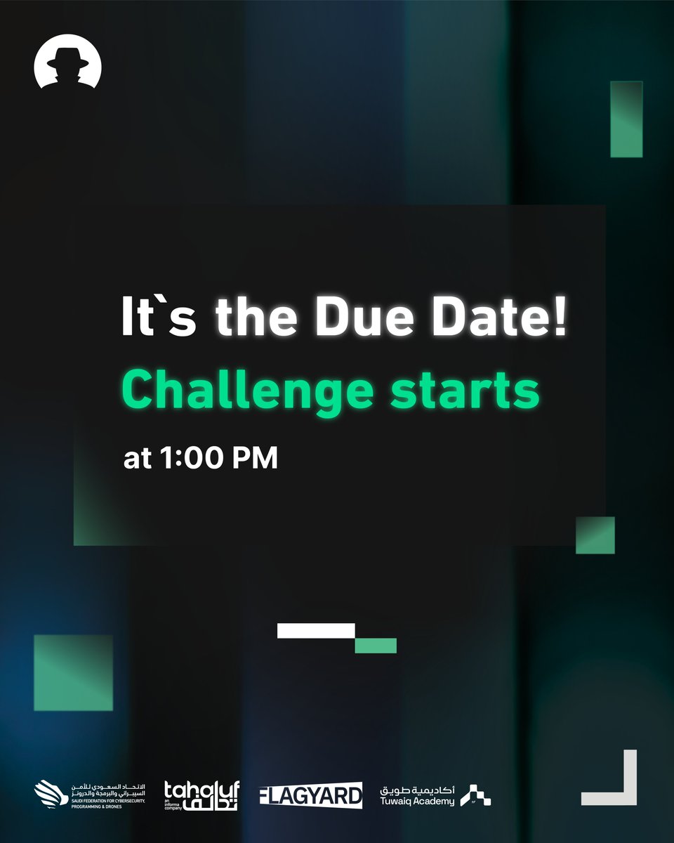 It’s CTF day! The challenge begins at 1:00PM

Make sure you're registered and ready to compete.

Register Now: shorturl.at/upLYk

#FlagYard #BHMEA25