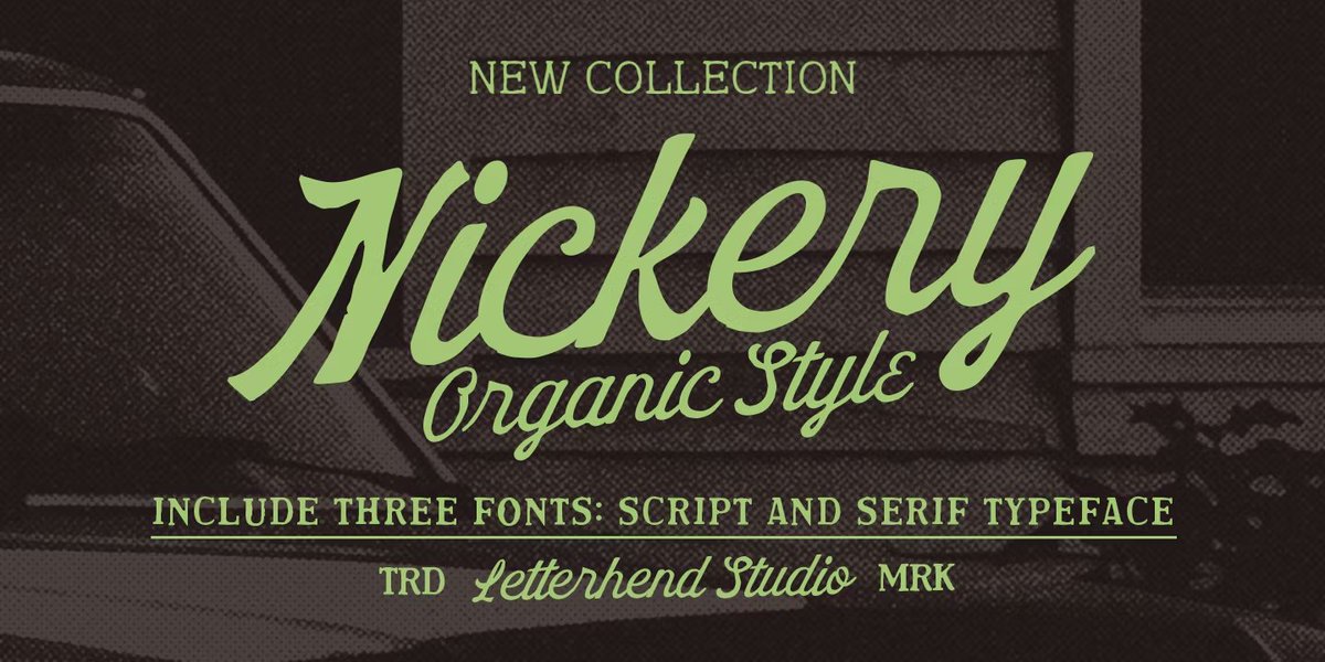 fontspring's tweet image. #TypeTuesday Nickery - Designed by Hendry Juanda

fontspring.com/fonts/letterhe…