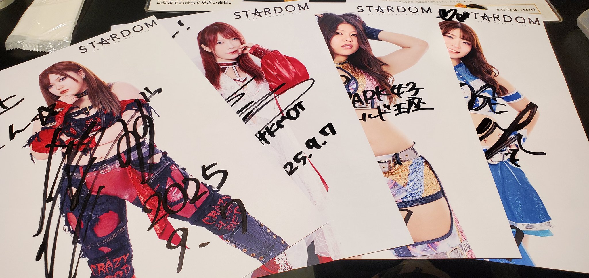 鹿島沙希 手形付きサイン色紙 スターダム VIP席限定特典