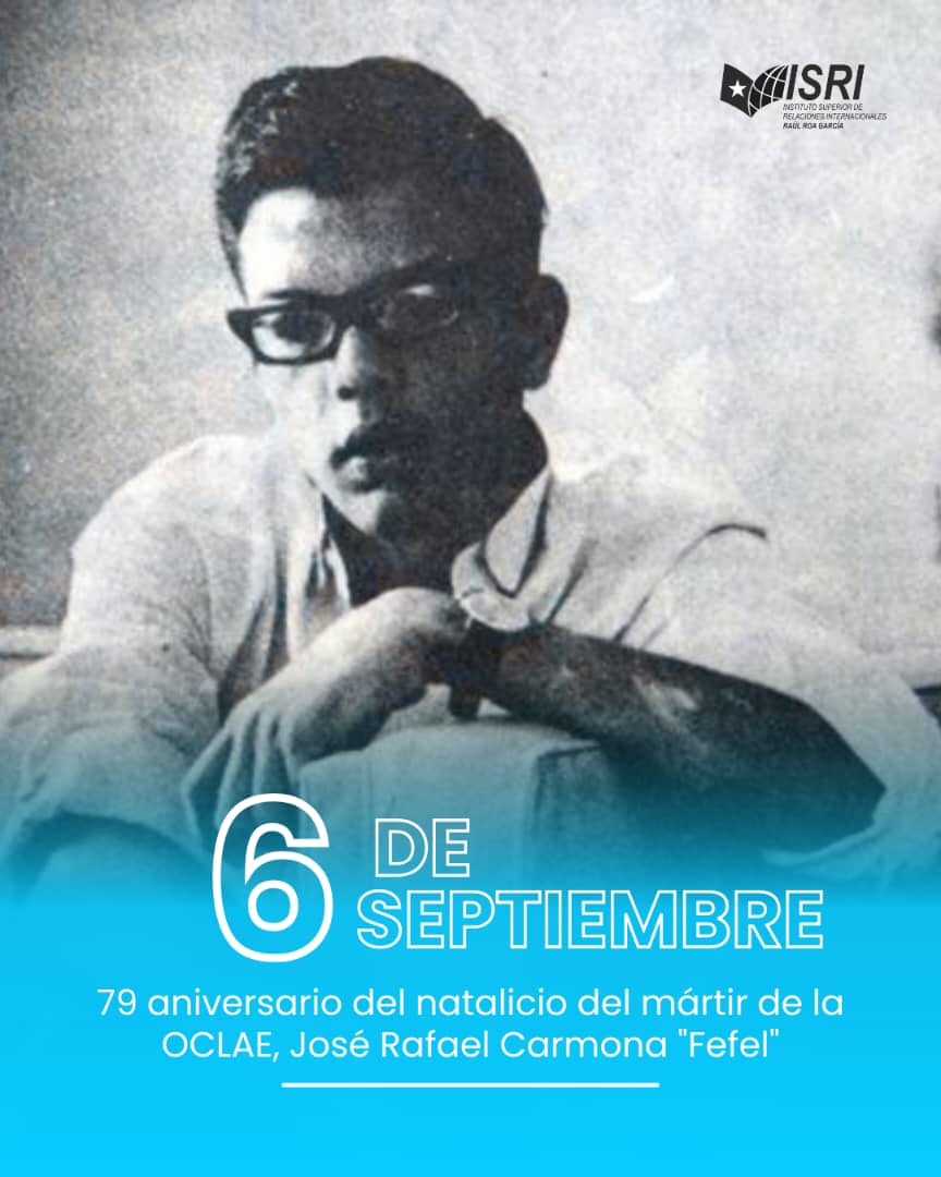 ISRICuba's tweet photo. Natalicio de José Rafael "Fefel" Varona, el joven que se convirtió en símbolo de lucha y solidaridad

¿Quién fue?
¡Un líder estudiantil carismático y valiente! Representante de la Federación Universitaria Pro Independencia y miembro activo de la @Oclae_oficial

#FefelVive https://t.co/a9Ez0K2z12