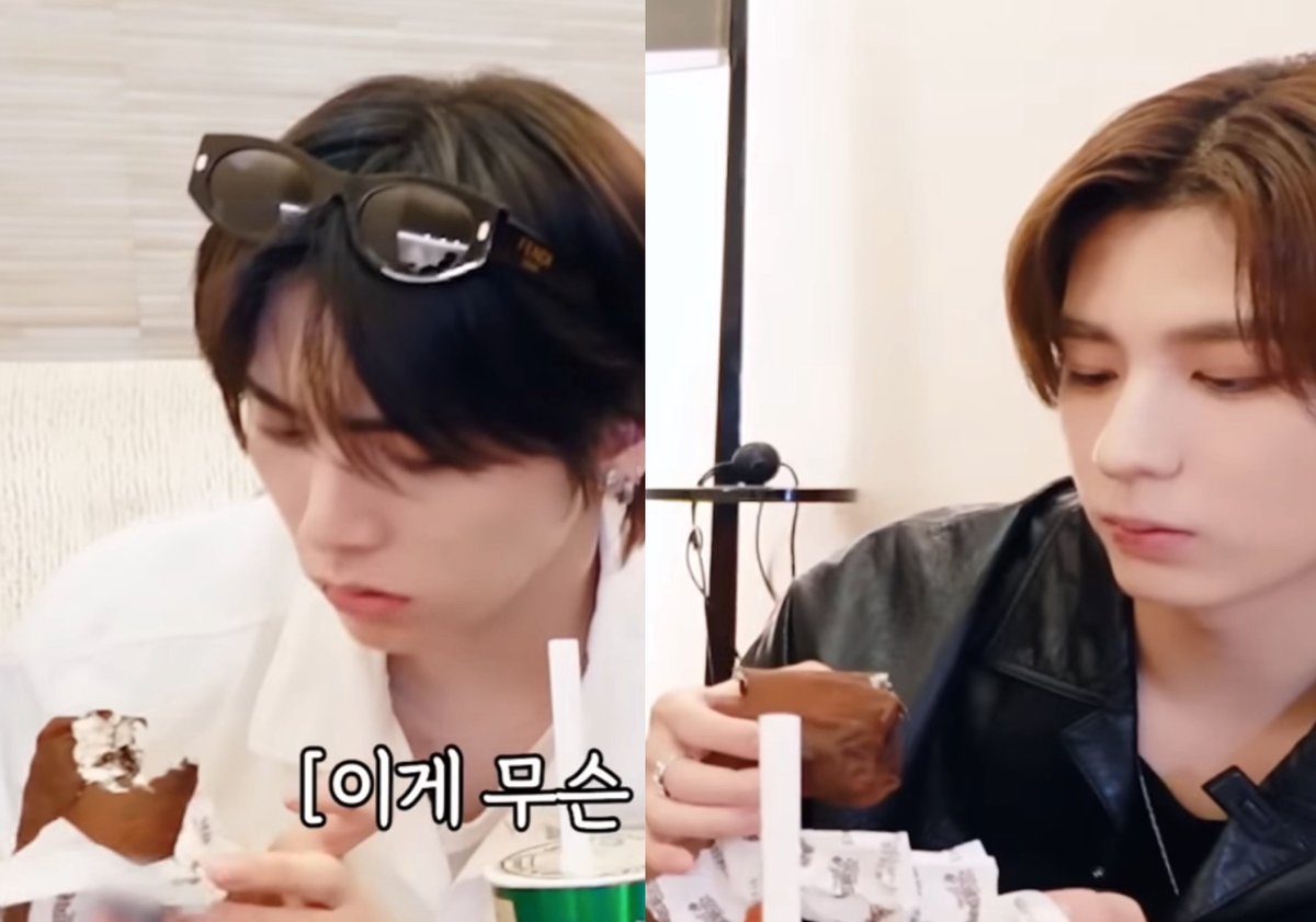 산앤한 한입 크기 차이 🥹🥹🥹🥹🥹