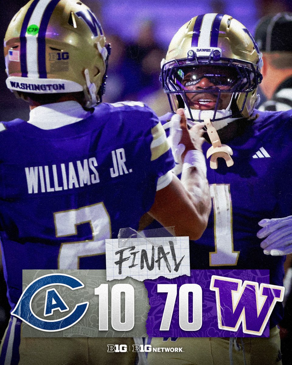 B1Gfootball's tweet photo. A dominant win for the Huskies 🔥 https://t.co/J1v0U4sW3M