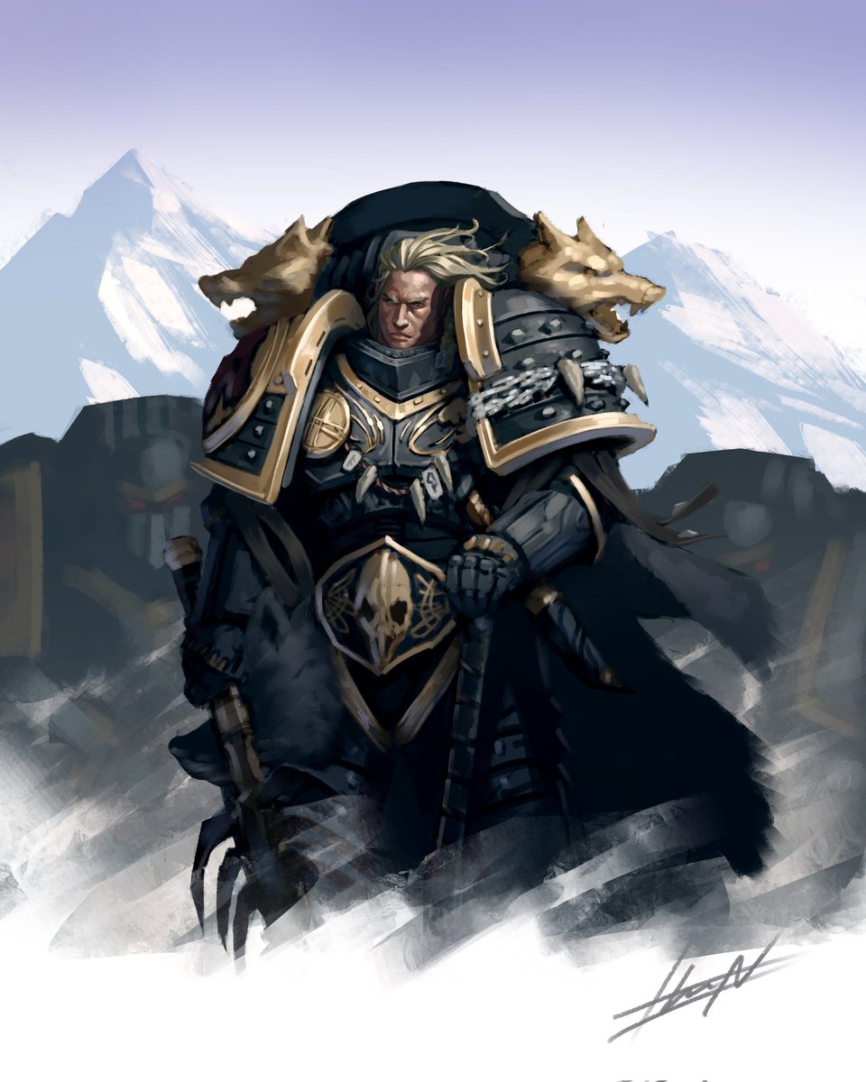 I wanted to commit a few hours and try to focus on brush economy with this one. Its Russ and friends!
Prints of my work are linked in my profile!
#Warhammer #warhammer40k #warhammer30k #lemanruss #spacewolves #art #digitalart