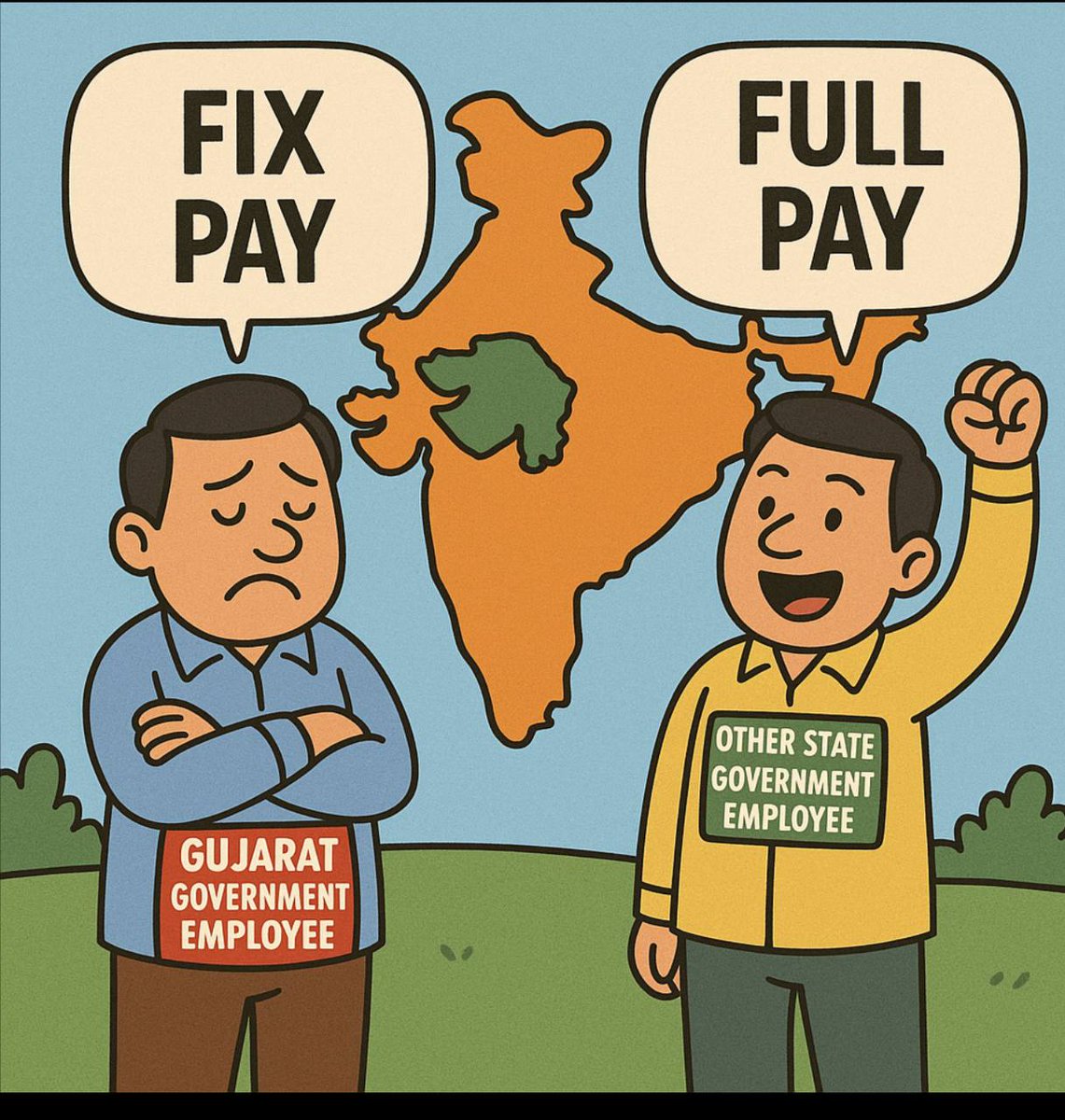mravirajsinh7's tweet photo. @DeepalTrevedie Yes Madam, but don't give #Equal_Pay_For_Equal_Work. 
In our Muni. Corporations, there is Fix Pay for 3 years for class 3-4.
But for state govt, it is 5 years Fix Pay.
In other matters, It is Double Engine Sarkar that follows Central Govt. But not in this case.
#Remove5yearFixpay https://t.co/fOnEWYFIaN