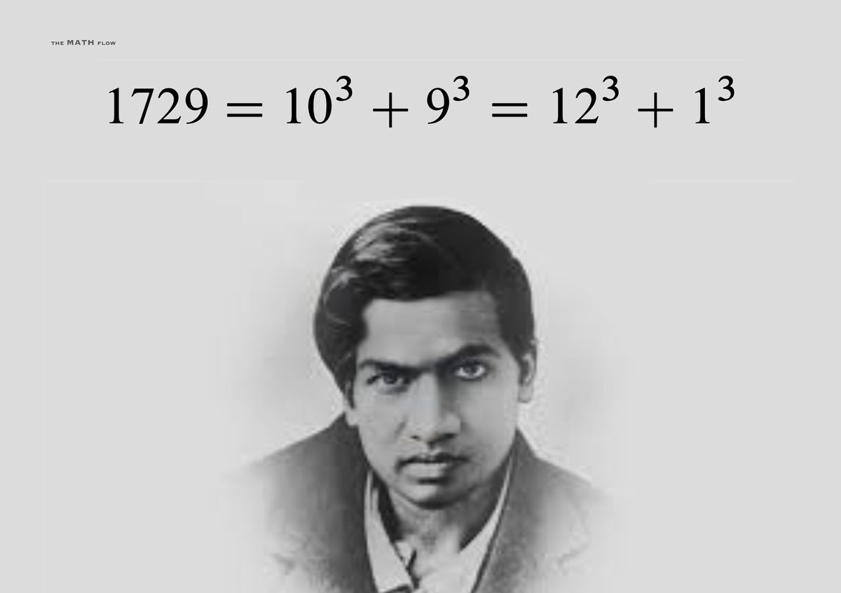A story is often told about G. H. Hardy (1887–1947) visiting Srinivasa Ramanujan (1887– 1920) when Ramanujan was ill in a hospital. Hardy said that the number of his taxicab, 1729, seemed to him to be dull. Ramanujan responded that, on the contrary, 1729 is the smallest number