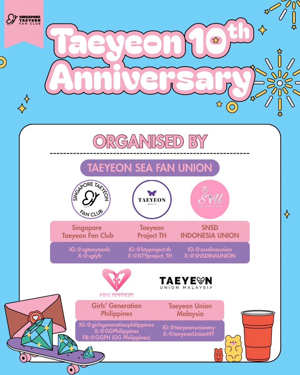 📢SG S♡NEs! 

We’d like to officially welcome <a href="/SNSDINAUNION/">SNSD INDONESIA UNION</a> onboard the fundraising project! 

In collaboration with <a href="/GGPhilippines/">GGPH</a>, <a href="/KTYproject_TH/">𝗧𝗔𝗘𝗬𝗘𝗢𝗡 𝗣𝗥𝗢𝗝𝗘𝗖𝗧 𝗧𝗛</a>,  <a href="/SNSDINAUNION/">SNSD INDONESIA UNION</a> and <a href="/taeyeonUnionMY/">TUMY 🥚</a> we would like to get your support by participating in this fundraiser! C’mon let’s make