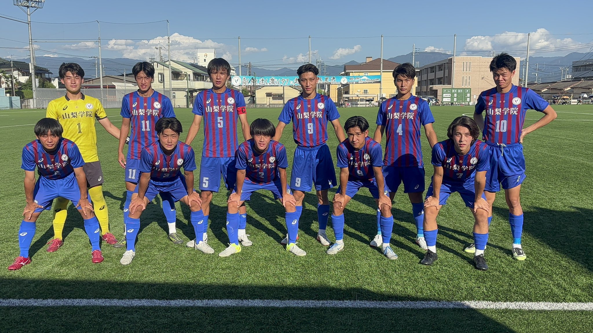 山梨学院高校サッカー部ユニフォーム 公式戦用 山梨学院高校 サッカー部 高校サッカー ユニフォーム アシックス