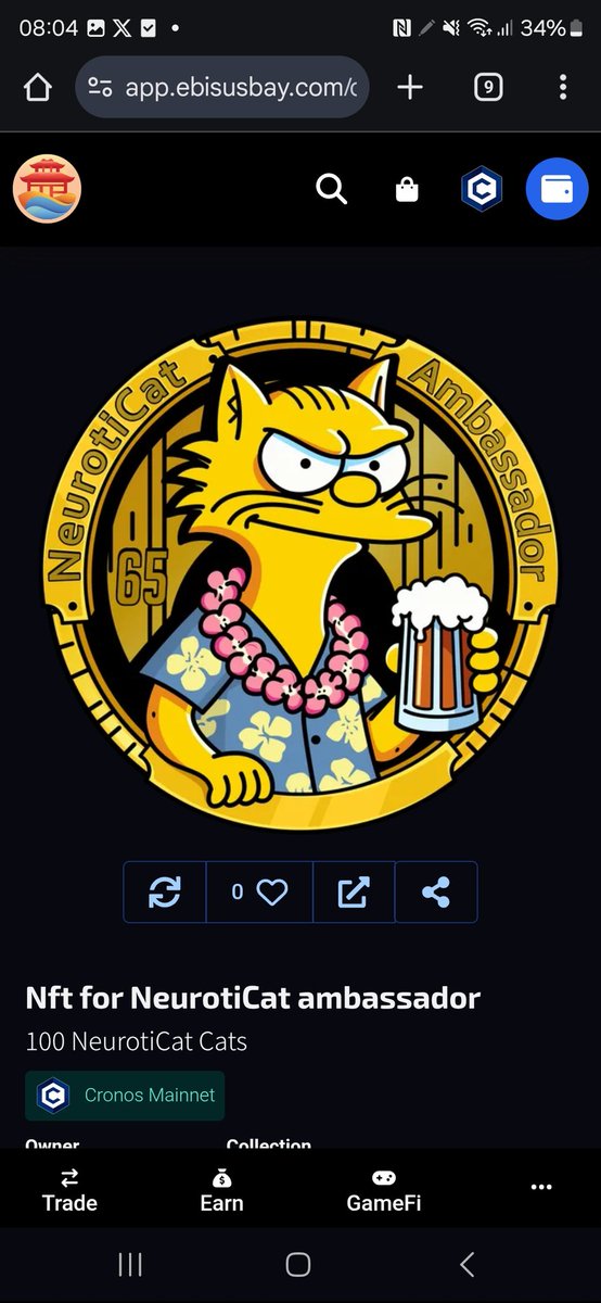 Phat Taco (@maphiatv) on Twitter photo Just received my Exclusive Ambassador NFT for <a href="/neuroticatcro/">NeurotiCat</a> 😎 Limited to 💯 🔥
Cheers 🍻 to a new chapter on my awesome journey in the #crofam Just received my Exclusive Ambassador NFT for <a href="/neuroticatcro/">NeurotiCat</a> 😎 Limited to 💯 🔥
Cheers 🍻 to a new chapter on my awesome journey in the #crofam