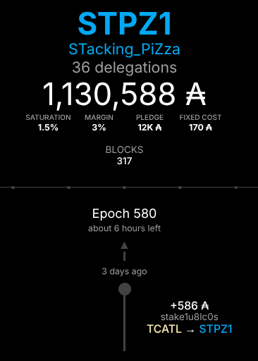 STackingPiZza's tweet image. 🙏 A big thank you to the new wallet that just moved to #STPZ1! 💎

Every bit of support is truly appreciated—it all contributes to keeping the pool strong and Cardano decentralized. 🌱

🚀 Stake with #STPZ1 and be part of our growing community!